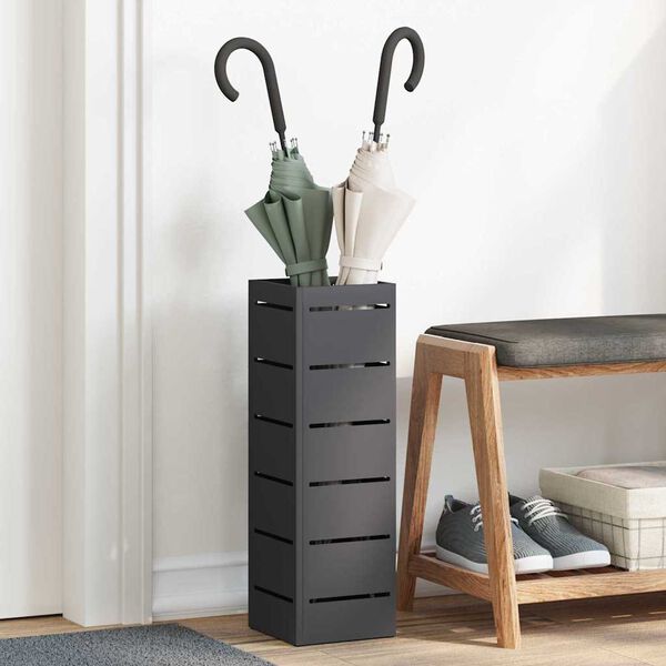 vidaXL Soporte de Sombrilla Negro 15,5 x 15,5 x 49 cm Metal