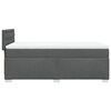vidaXL Cama box spring con colch&oacute;n tela gris oscuro 100x200 cm