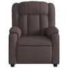 vidaXL Sill&oacute;n reclinable de tela marr&oacute;n oscuro