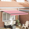 vidaXL Toldo Retr&aacute;ctil Manual Rojo y 350 x 250 cm Poli&eacute;ster y Acero