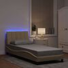 vidaXL Estructura de cama sin colch&oacute;n Hanko tela crema 90x190 cm