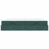 vidaXL Estructura de cama con colch&oacute;n 2 pcs Verde Terciopelo