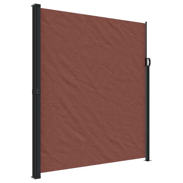 vidaXL Toldo lateral retr&aacute;ctil marr&oacute;n 220x300 cm