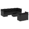 vidaXL Set de sof&aacute;s de jard&iacute;n 10 pzas cojines rat&aacute;n sint&eacute;tico negro