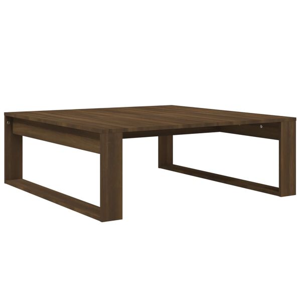 vidaXL Mesa de centro madera de ingenier&iacute;a marr&oacute;n roble 100x100x35 cm