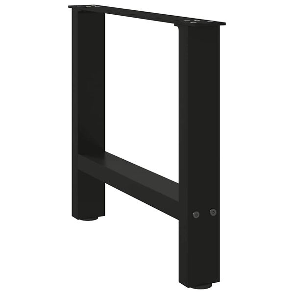 vidaXL Patas para mesa de centro negras (2 unidades, 60 x 42-43 cm, acero)