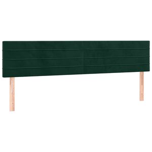 vidaXL Cabeceros 2 unidades de terciopelo verde oscuro 90x5x78/88 cm