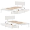 vidaXL Estructura cama con cajones madera maciza pino blanco 75x190 cm