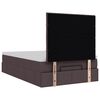 vidaXL Estructura cama otomana colch&oacute;n tela marr&oacute;n oscuro 120x200cm