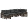vidaXL Conjunto de sof&aacute;s de jard&iacute;n 7 uds. Gris y Gris Oscuro