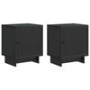 vidaXL Armario de Noche 2 pcs Negro 43 x 34,5 x 50 cm