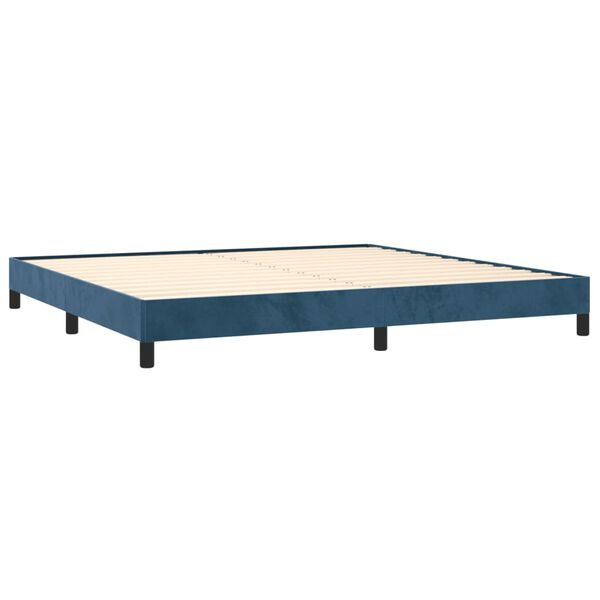 vidaXL Estructura cama sin colch&oacute;n terciopelo azul oscuro 200x200 cm