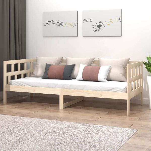 vidaXL Sof&aacute; cama madera maciza de pino 90x190 cm