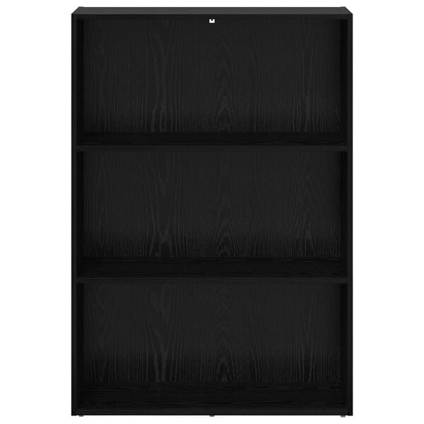 vidaXL Estante de libros Roble Negro 60 x 30 x 76.5 cm