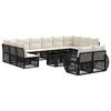 vidaXL Conjunto de sof&aacute;s de jard&iacute;n 13 uds. Negro y Blanco Crema