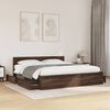 vidaXL Cama con cabecero madera ingenier&iacute;a marr&oacute;n roble 200x200 cm