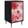 vidaXL Mesa de noche AACHEN Roble Negro 36 x 33 x 61 cm