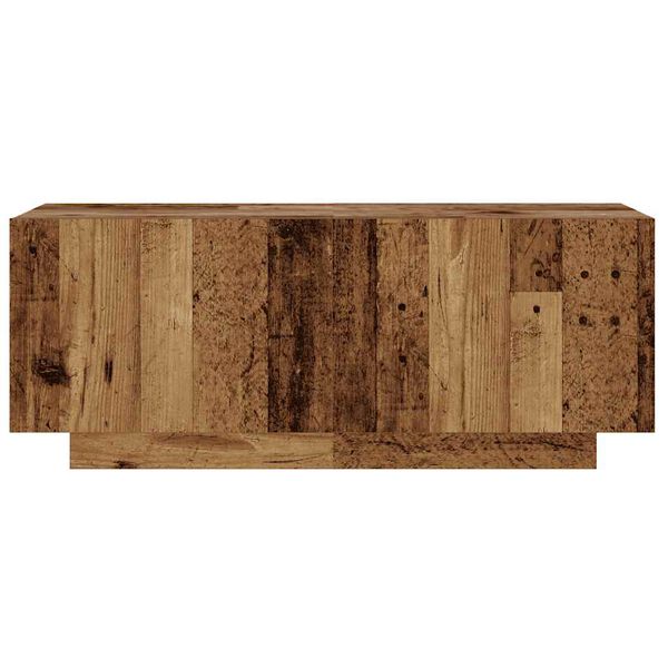 vidaXL Mesita de noche madera contrachapada madera vieja 100x35x40 cm