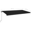 vidaXL Toldo autom&aacute;tico LED sensor de viento gris antracita 600x350 cm