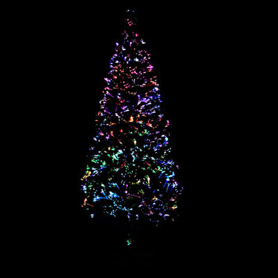 vidaXL Árbol de Navidad artificial y soporte fibra óptica verde 150 cm