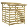 vidaXL Caseta para le&ntilde;a de madera de pino impregnada