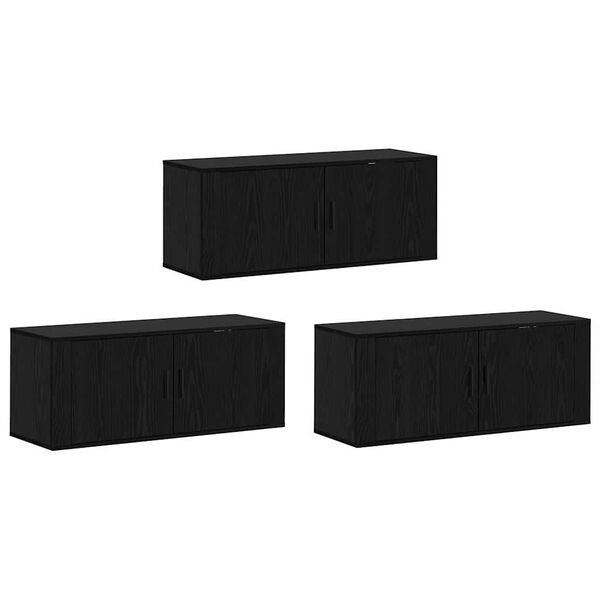 vidaXL Juego de Muebles para Televisi&oacute;n Montados en la Pared 3 pcs