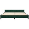vidaXL Estructura cama sin colch&oacute;n terciopelo verde oscuro 160x200 cm