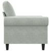 vidaXL Sillón de terciopelo gris claro 60 cm