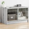 vidaXL Mueble de TV con puertas de vidrio gris Sonoma 68x37x42 cm
