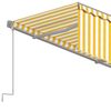 vidaXL Toldo autom&aacute;tico retr&aacute;ctil con persiana amarillo blanco 3x2,5m
