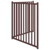 vidaXL Puerta de perros plegable 2 paneles madera abeto marr&oacute;n 160 cm
