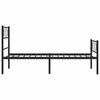 vidaXL Estructura cama sin colchón con estribo metal negro 100x200 cm