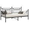 vidaXL Estructura de cama de día con cabecera Negro 107 x 203 cm Acero