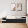 vidaXL Cama con almacenamiento Roble Negro 90 cm Madera contrachapada