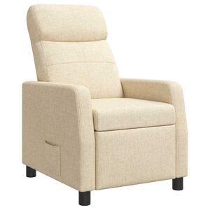 vidaXL Recliner Crema Tela