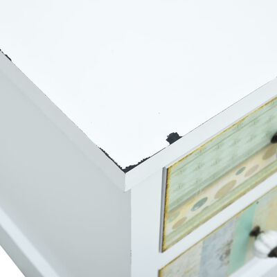 vidaXL Mueble para TV con cajones MDF blanco 120x30x40 cm