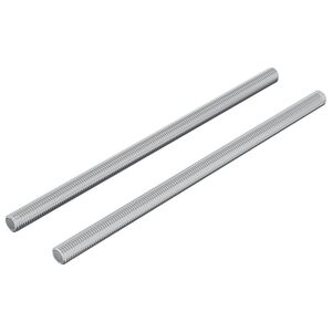 vidaXL Barras roscadas 2 pcs Plateado M6 x 120 mm Metal