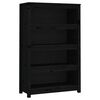 vidaXL Estanter&iacute;a madera maciza de pino negra 80x35x126 cm