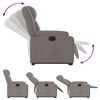 vidaXL Sillón eléctrico reclinable elevable de tela gris taupe