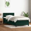 vidaXL Cama box spring con colch&oacute;n terciopelo verde oscuro 80x220 cm