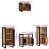 vidaXL Juego de muebles de ba&ntilde;o con caj&oacute;n 4 pcs Madera de mango maciza