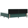 vidaXL Cama Box Spring LED Verde oscuro 200 x 200 cm Terciopelo