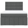 vidaXL Cama box spring con colch&oacute;n tela gris oscuro 160x200 cm