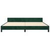 vidaXL Estructura cama sin colch&oacute;n terciopelo verde oscuro 200x200 cm