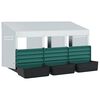 vidaXL Nido para gallinas con 3 compartimentos de acero galvanizado para montar en la pared