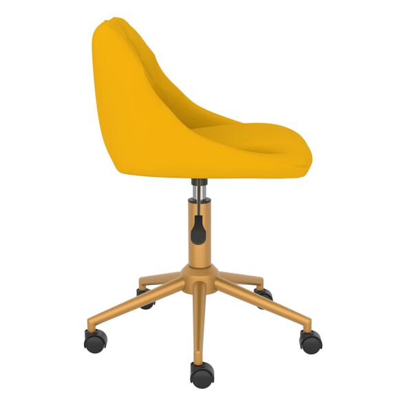 vidaXL Sillas de comedor giratorias 4 uds terciopelo amarillo