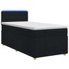 vidaXL Cama box spring con colch&oacute;n Negro 100 x 200 cm Tela