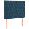 vidaXL Cabecero de cama azul oscuro 90x7x118/128 cm Terciopelo