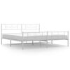 vidaXL Estructura cama sin colch&oacute;n con estribo metal blanco 180x200 cm