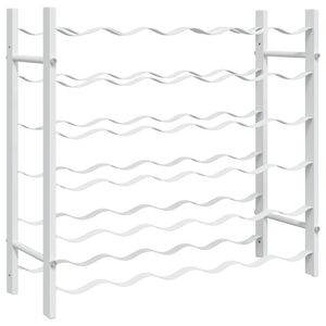 vidaXL Botellero para 36 botellas de metal blanco